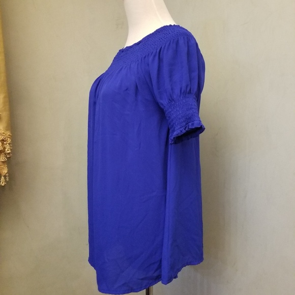 Octavia royal blue short sleeve maternity top women's size XS (V18) - Picture 5 of 6